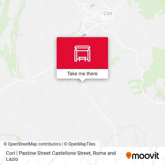 Cori | Pastine Street Castellone Street map