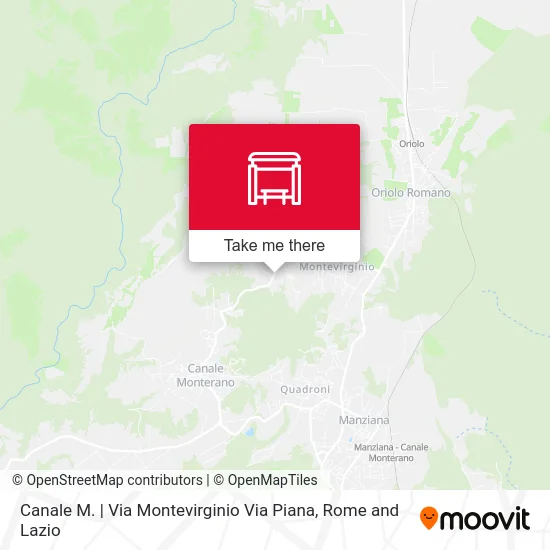 Canale M. | Via Montevirginio Via Piana map