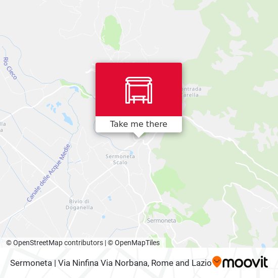 Sermoneta | Via Ninfina Via Norbana map