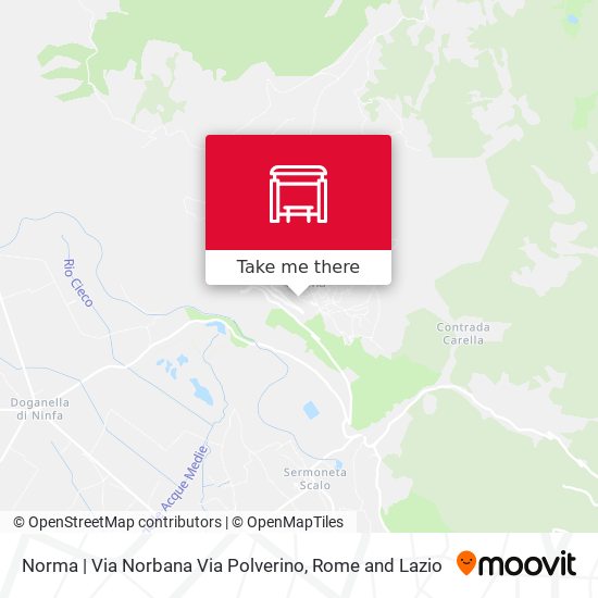 Norma | Via Norbana Via Polverino map