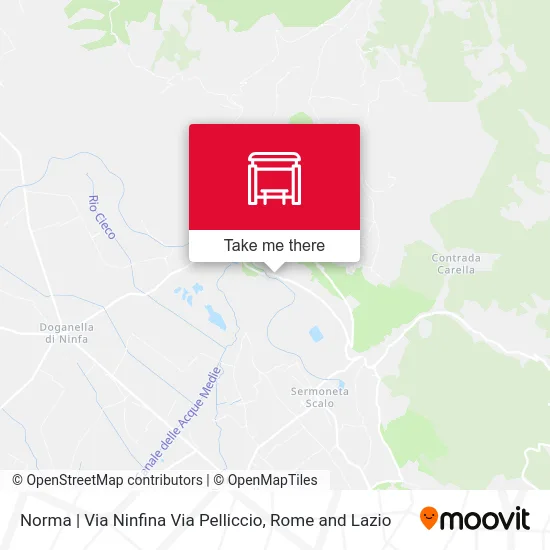 Ninfina Street / Pelliccio Street - Norma map