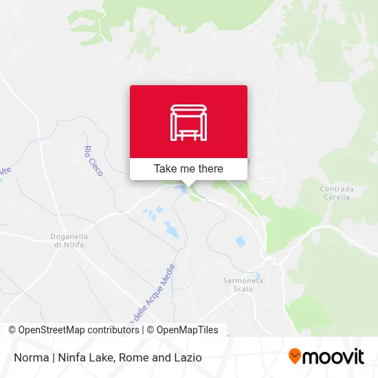 Norma | Ninfa Lake map