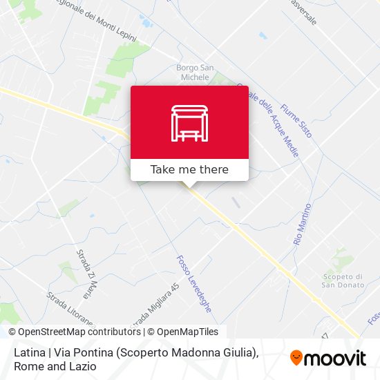 Latina | Via Pontina (Scoperto Madonna Giulia) map