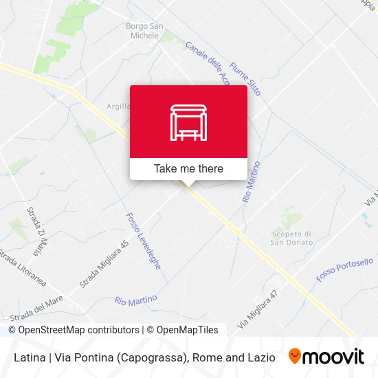 Latina | Pontina Road (Capograssa) map