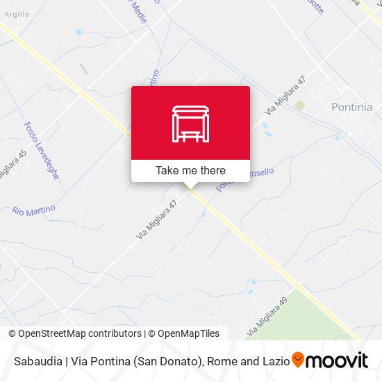 Sabaudia | Via Pontina (San Donato) map