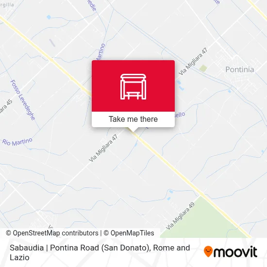Sabaudia | Pontina Road (San Donato) map