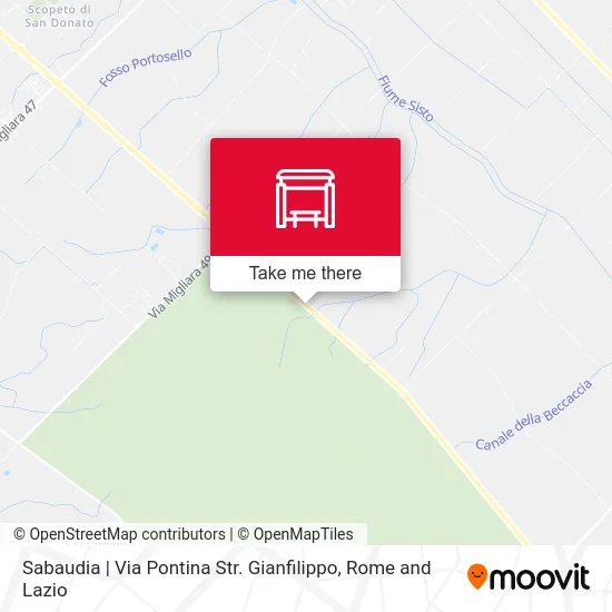 Sabaudia | Pontina Road Gianfilippo Street map