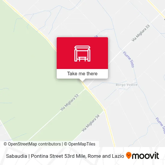 Sabaudia | Pontina Street 53rd Mile map