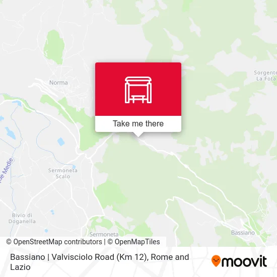 Bassiano | Valvisciolo Road (Km 12) map