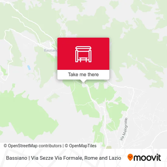 Bassiano | Sezze Street Formale Street map