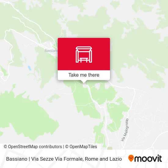 Bassiano | Sezze Street Formale Street map