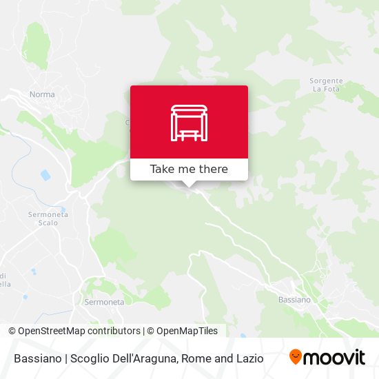 Bassiano | Scoglio Dell'Araguna map