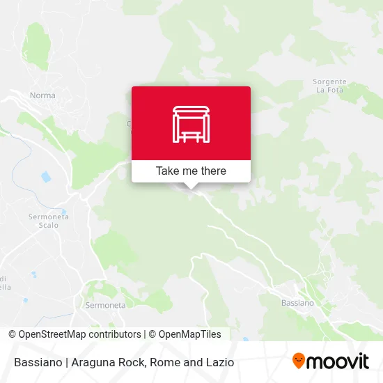 Bassiano | Araguna Rock map