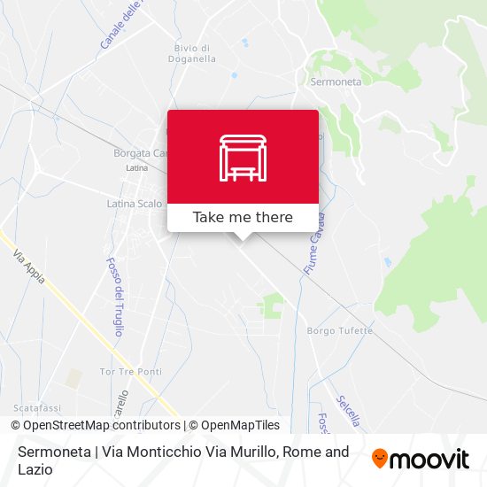 Sermoneta | Via Monticchio Via Murillo map