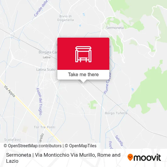 Sermoneta | Via Monticchio Via Murillo map