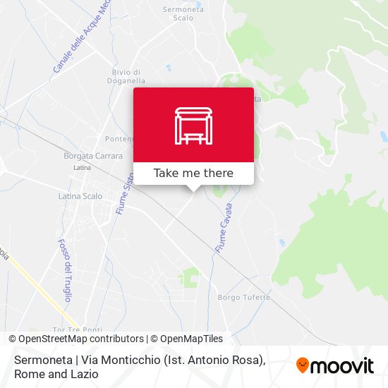 Sermoneta | Via Monticchio (Ist. Antonio Rosa) map