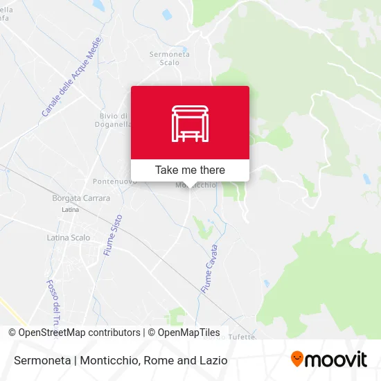 Sermoneta | Monticchio map