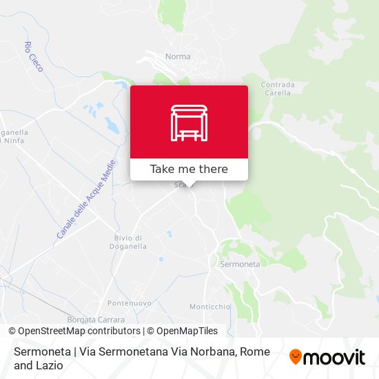 Sermoneta | Via Sermonetana Via Norbana map