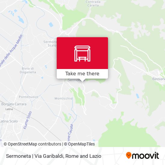 Sermoneta | Via Garibaldi map