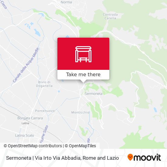 Sermoneta | Via Irto Via Abbadia map