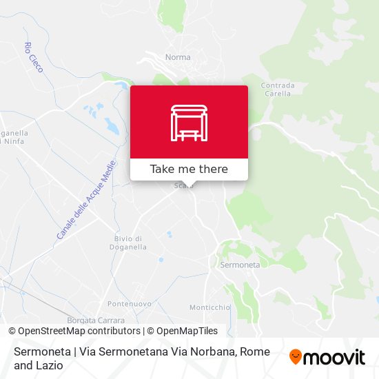 Sermoneta | Via Sermonetana Via Norbana map