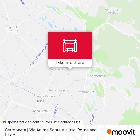 Sermoneta | Via Anime Sante Via Irto map