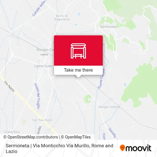 Sermoneta | Via Monticchio Via Murillo map