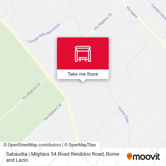 Sabaudia | Migliara 54 Road Renibbio Road map