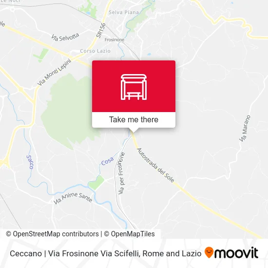 Ceccano | Via Frosinone Via Scifelli map