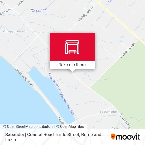 Sabaudia | Coastal Road Turtle Street map