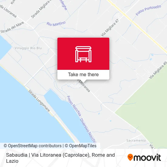 Sabaudia | Coastal Street (Caprolace) map