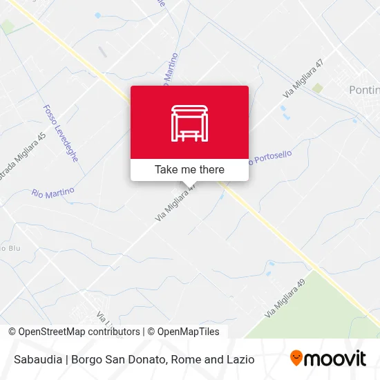 Sabaudia | Borgo San Donato map