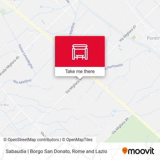 Sabaudia | Borgo San Donato map