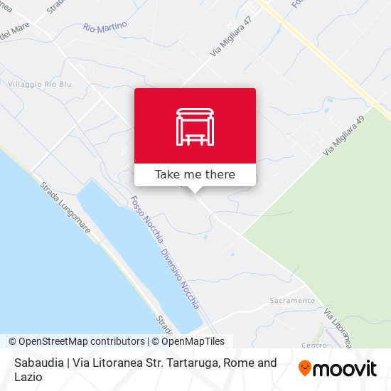 Sabaudia | Via Litoranea Str. Tartaruga map