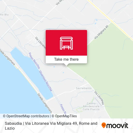 Sabaudia | Coastal Road Mile 49 map