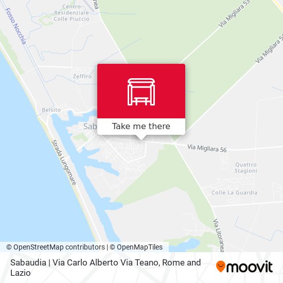 Sabaudia | Via Carlo Alberto Via Teano map