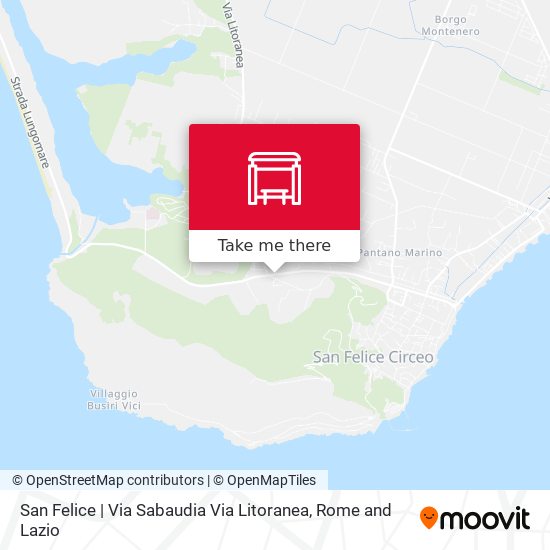 San Felice | Via Sabaudia Via Litoranea map