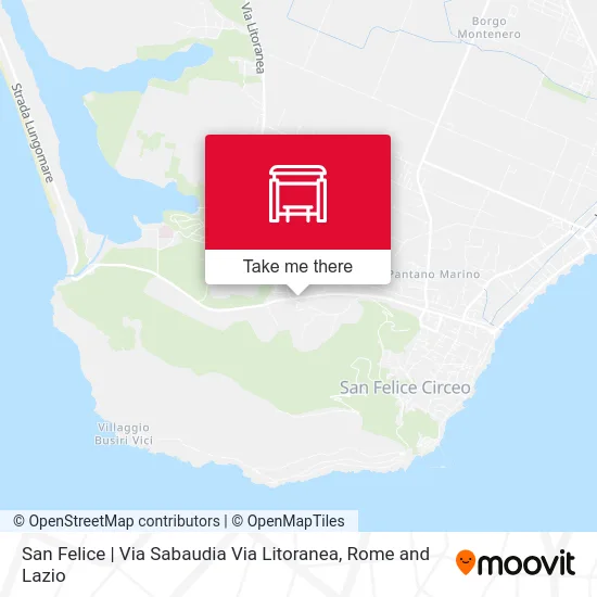 San Felice | Sabaudia Street Litoranea Street map
