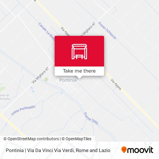 Pontinia | Via Da Vinci Via Verdi map