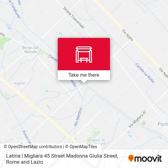 Latina | Migliara 45 Street Madonna Giulia Street map