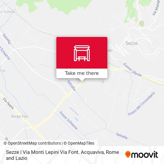 Sezze | Via Monti Lepini Via Font. Acquaviva map