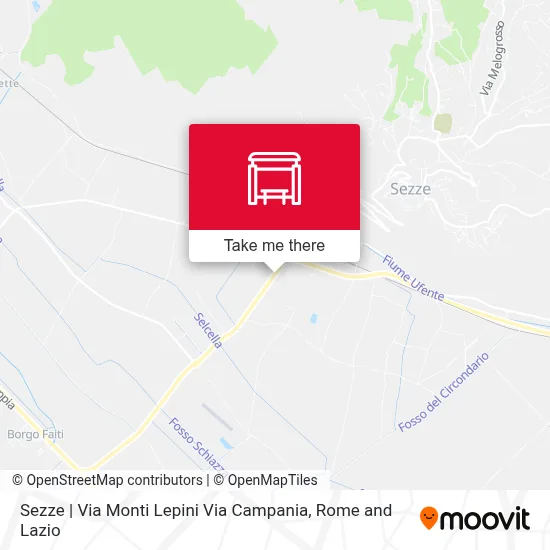 Sezze | Via Monti Lepini Via Campania map