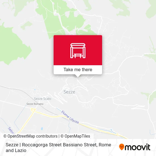 Sezze | Roccagorga Street Bassiano Street map