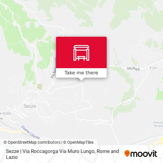 Sezze | Via Roccagorga Via Muro Lungo map