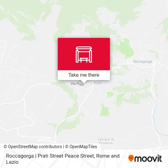 Roccagorga | Prati Street Peace Street map