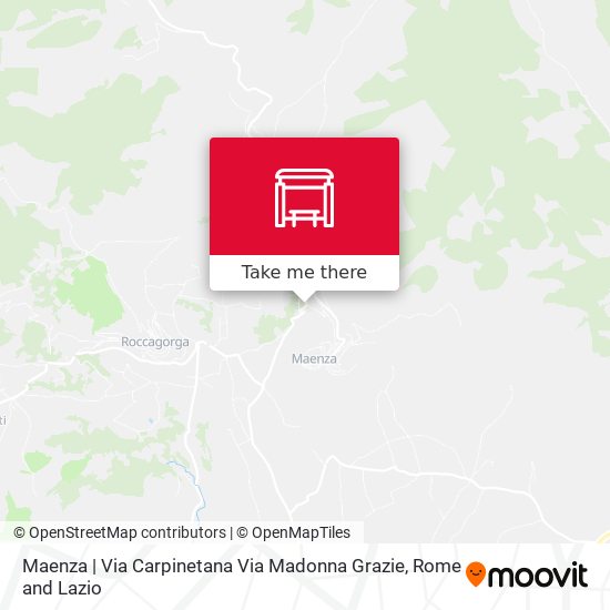 Maenza | Via Carpinetana Via Madonna Grazie map