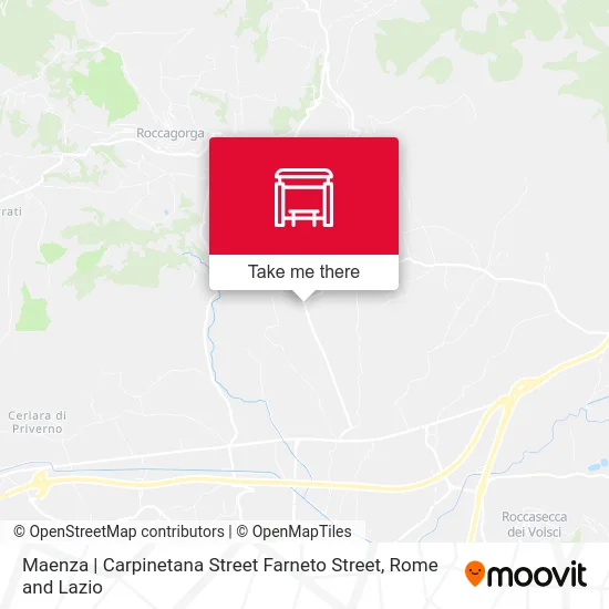 Maenza | Carpinetana Street Farneto Street map