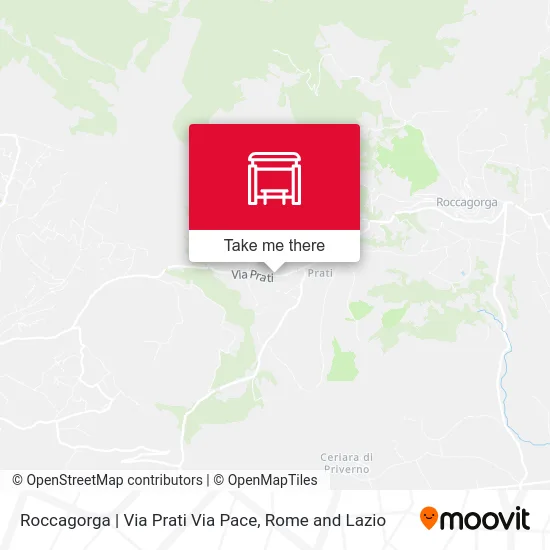 Roccagorga | Prati Street Peace Street map