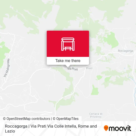 Roccagorga | Via Prati Via Colle Intella map