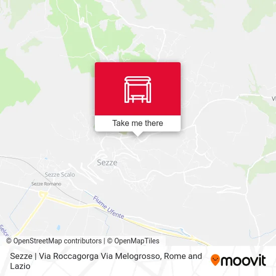 Sezze | Roccagorga Street Melogrosso Street map